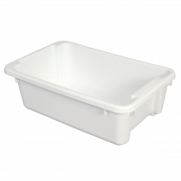 Bac alimentaire plat traçabilité HACCP 5 litres - Blanc