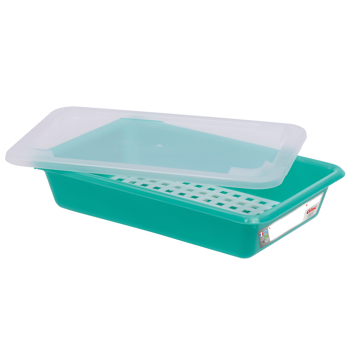 HACCP flat tray + lid + grid