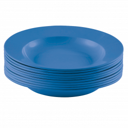 Assiette Plastique Réutilisable Plate Jaune PP Ø22cm (600 Utés)