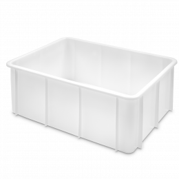 Reinforced large volume stacking container