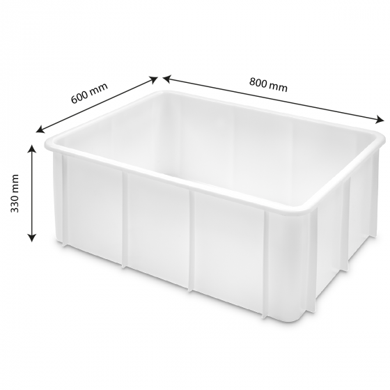 Reinforced large volume stacking container