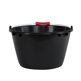 Round eco-friendly durable bucket - Ergo handle - 15 L - black