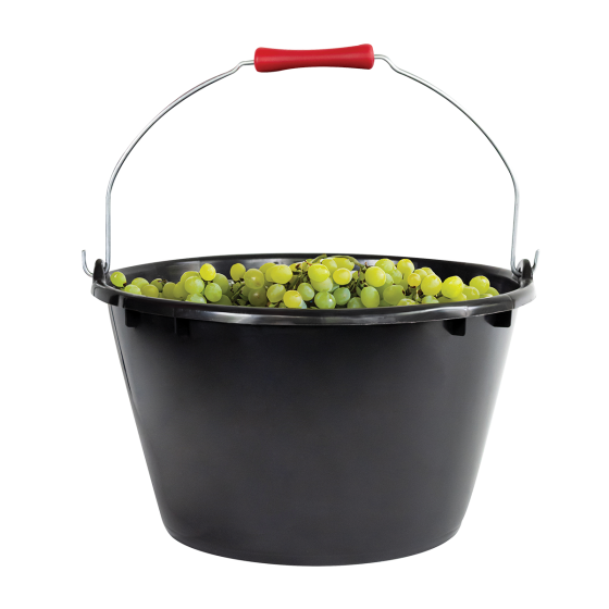 Round eco-friendly durable bucket - Ergo handle - 15 L - black