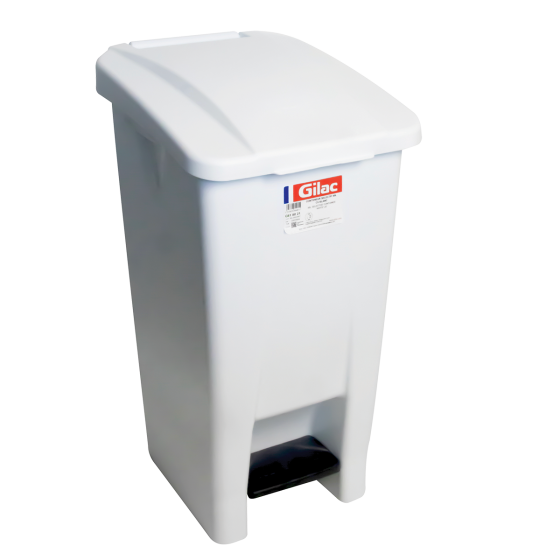 Eco pedal container + lid white 60 L, 80 L, 120 L