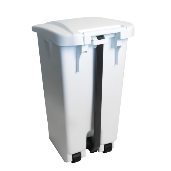 Eco pedal container + lid white 60 L, 80 L, 120 L