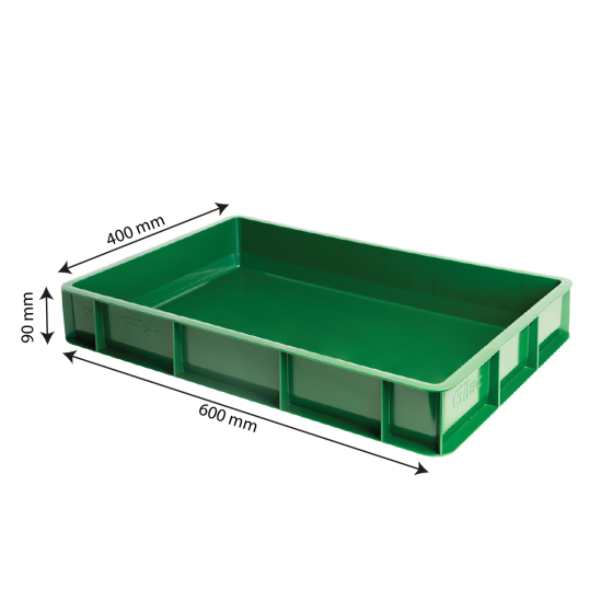 Recycled HDPE dough tray 600 x 400 mm - 15 L