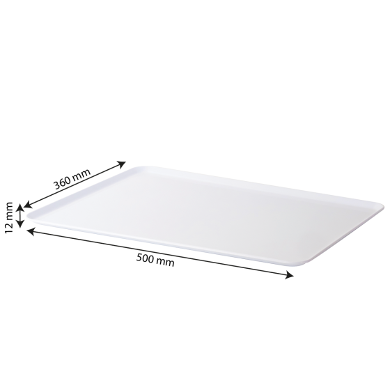 Plateau de service 500 x 360 x 12 mm - blanc