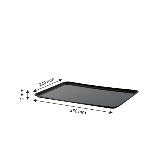 Plateau de service 350 x 240 x 12 mm - noir