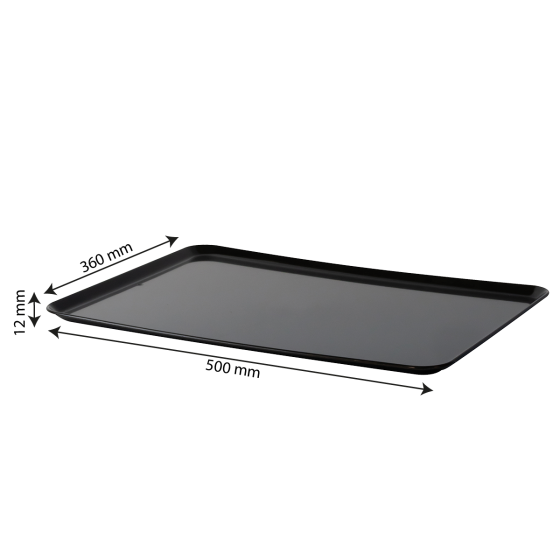 Tray 500 x 360 x 12 - black