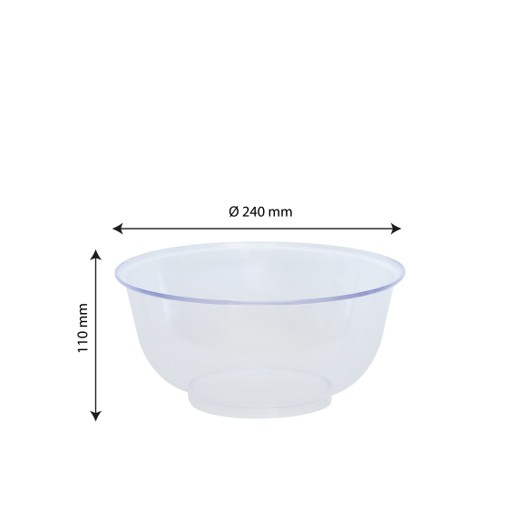 Preparation bowl 24 cm 2,5L - transparent